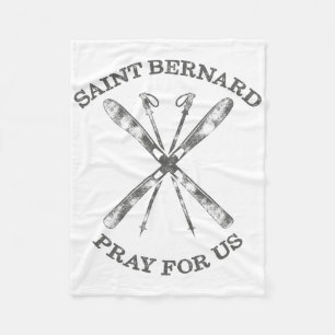 Saint Bernard Of Montjoux Snow Ski Gifts Winter Sk Fleece Blanket