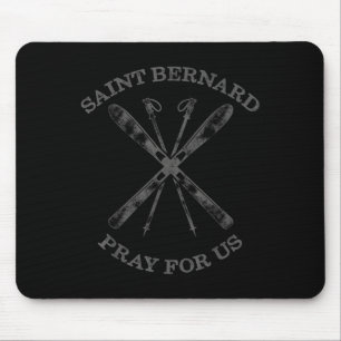 Saint Bernard Of Montjoux Snow Ski Gifts Winter Sk Mouse Pad