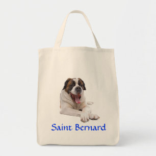 Saint Bernard Organic Grocery Canvas Tote Bag