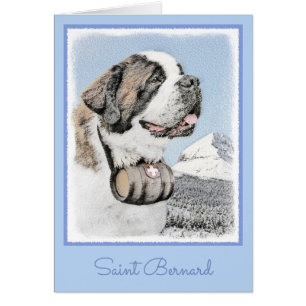 Saint Bernard Painting - Cute Original Dog Art