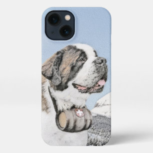 Saint Bernard Painting - Cute Original Dog Art iPhone 13 Case