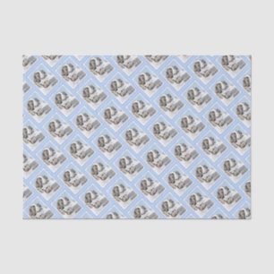 Saint Bernard Painting - Cute Original Dog Art Tissue Paper