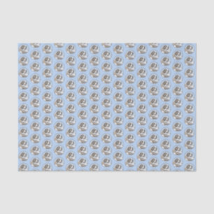 Saint Bernard Painting - Cute Original Dog Art Tissue Paper