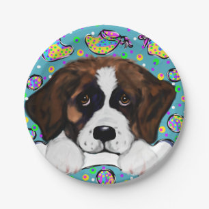 Saint Bernard Paper Plate