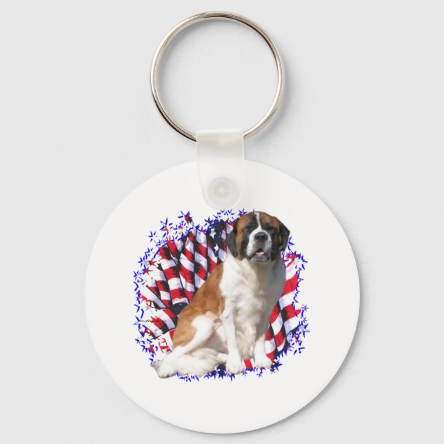 Saint Bernard Patriot Key Ring (Front)