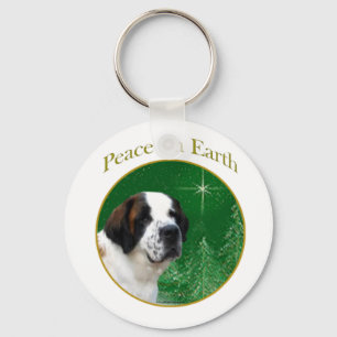 Saint Bernard Peace Key Ring