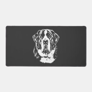 Saint Bernard Portrait  Minimalist Apparel Desk Mat