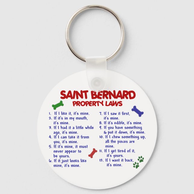 SAINT BERNARD Property Laws 2 Key Ring (Front)