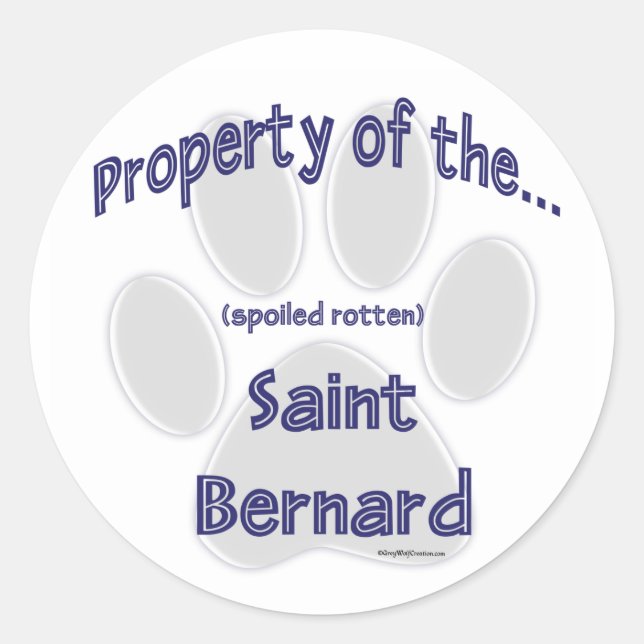 Saint Bernard Property Sticker (Front)