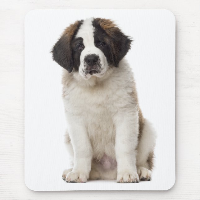 Saint Bernard Puppy Dog Love St. Bernard Mouse Pad (Front)