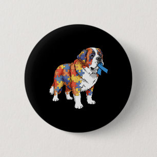 Saint Bernard Puzzle Autism Awareness Autistic Wom 6 Cm Round Badge