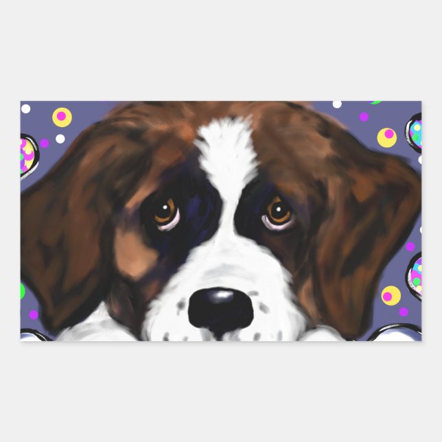 Saint Bernard Rectangular Sticker (Front)