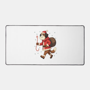 Saint Bernard Rescue Christmas Desk Mat