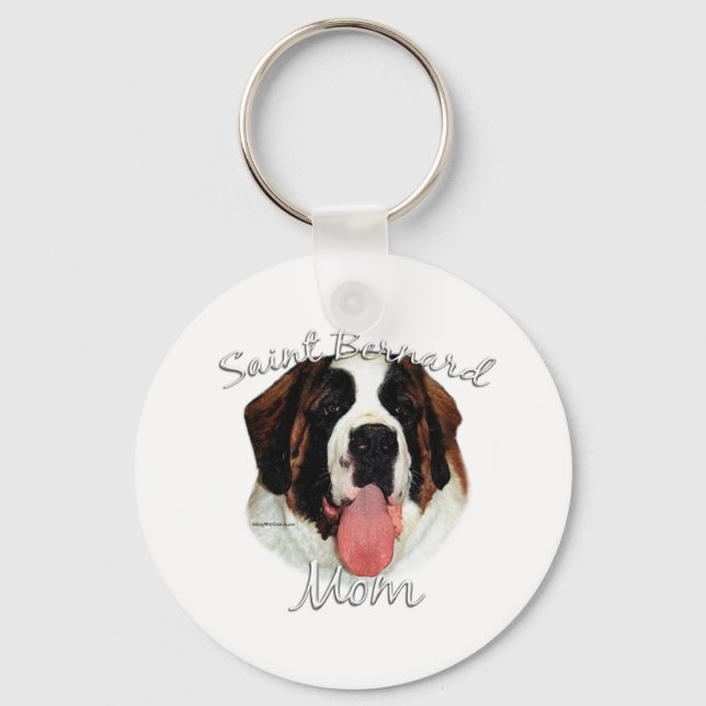 Saint Bernard (rough) Mum 2 Key Ring (Front)