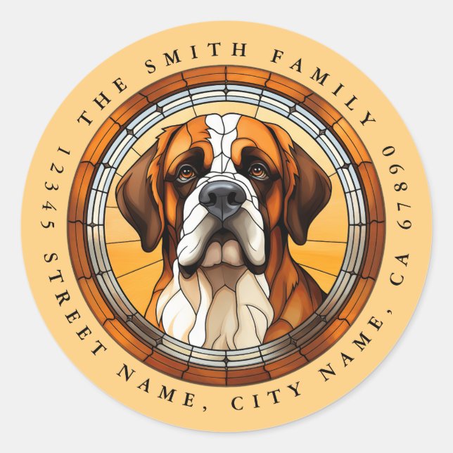 Saint Bernard Round Stickers (Front)