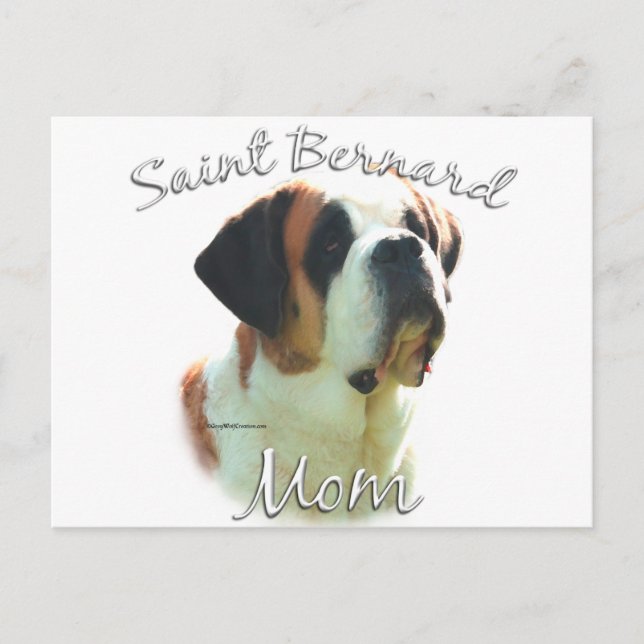 Saint Bernard (smooth) Mum 2 Postcard (Front)