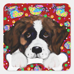 Saint Bernard Square Sticker