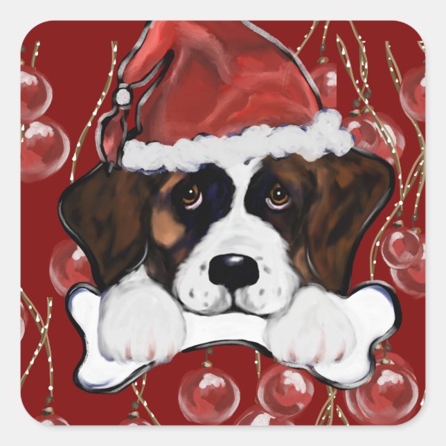 Saint Bernard  Square Sticker (Front)