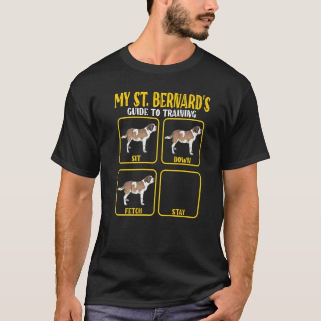 Saint Bernard St Bernard Dog Training Guide Mum Da T-Shirt (Front)