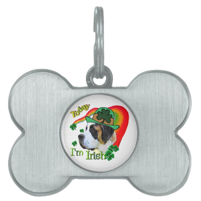 Saint Bernard St Patricks Pet Name Tag (Front)