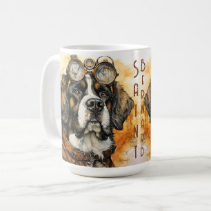 Saint Bernard Steampunk Dog Coffee Mug