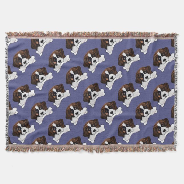 Saint Bernard Throw Blanket (Front)