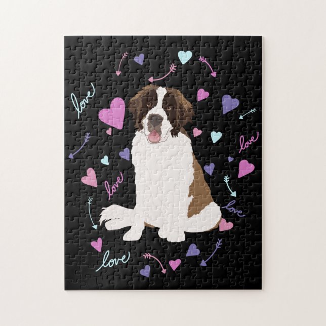 Saint Bernard Valentines Day  Jigsaw Puzzle (Vertical)