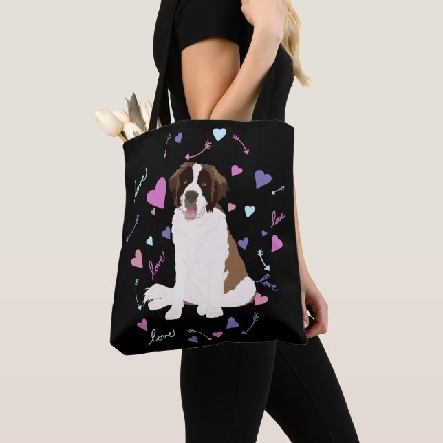 Saint Bernard Valentines Day  Tote Bag (Close Up)