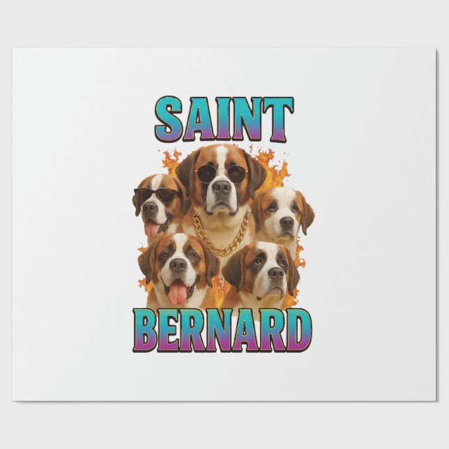 Saint Bernard  Wrapping Paper (Flat)