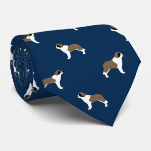 Saint Bernards Pattern Blue   Dog Lover's Tie