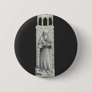 Saint Bonaventure Seraphic Doctor 6 Cm Round Badge