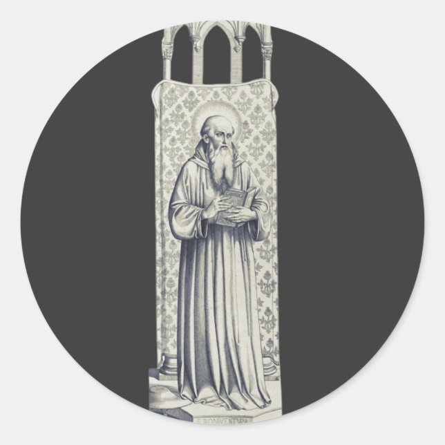 Saint  Bonaventure Seraphic Doctor Classic Round Sticker (Front)