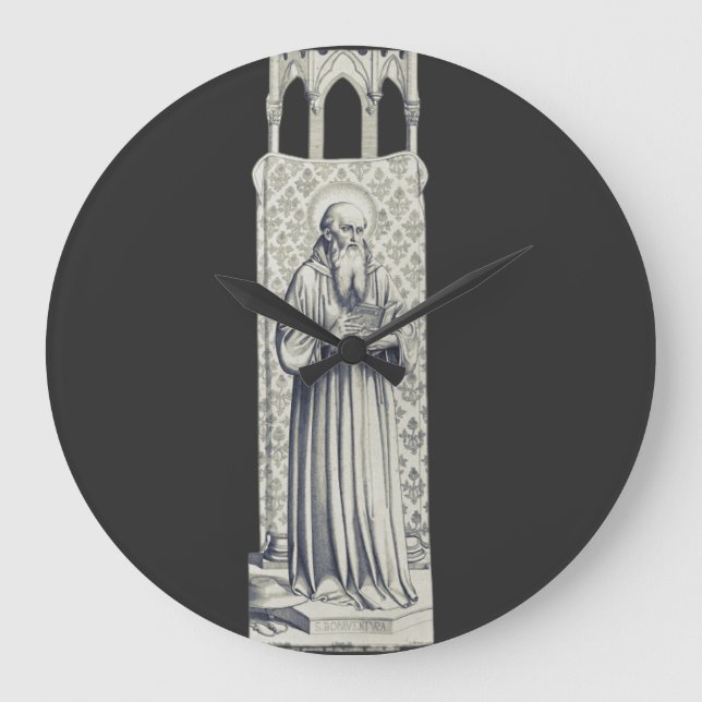 Saint  Bonaventure Seraphic Doctor Large Clock (Front)