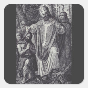 Saint Boniface English Benedictine monk Square Sticker