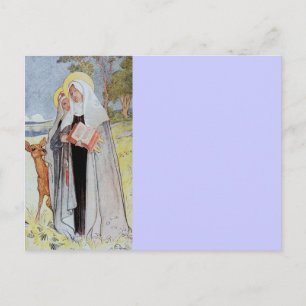 Saint Bridget and Deer Postcard