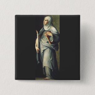 Saint Bridget of Sweden 15 Cm Square Badge