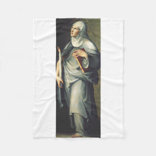 Saint Bridget of Sweden Fleece Blanket