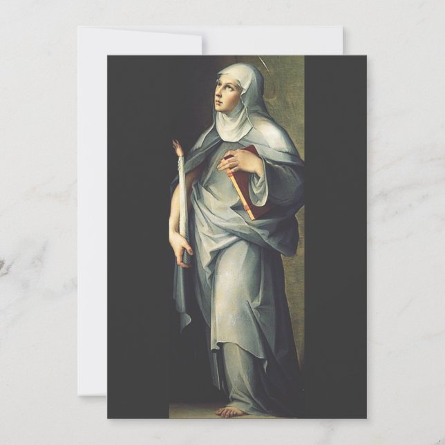 Saint Bridget of Sweden Mediaeval Mystic Thank You Card (Front)