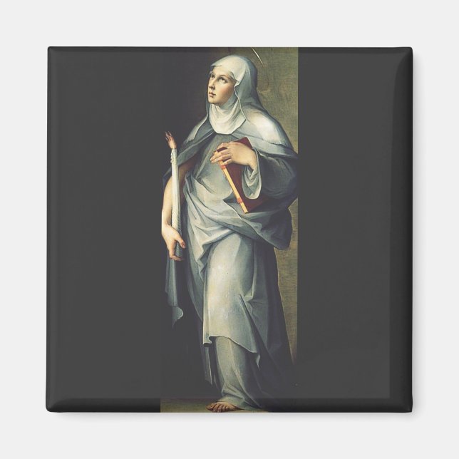Saint Bridget of Sweden Medieval Mystic  Magnet (Front)
