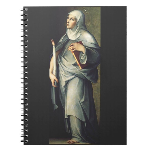 Saint Bridget of Sweden Medieval Mystic  Notebook (Front)