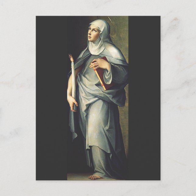 Saint Bridget of Sweden Medieval Mystic  Postcard (Front)
