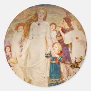 Saint Brigid as a Bride Classic Round Sticker