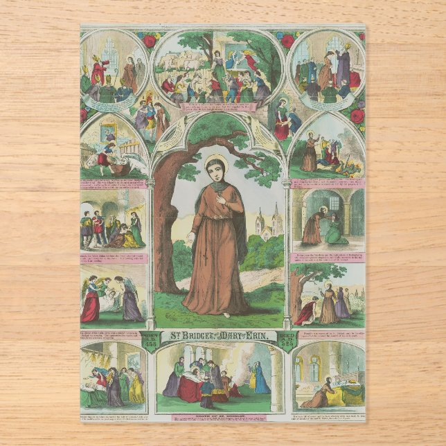 Saint Brigid of Ireland Acrylic Invitations (Front)