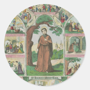 Saint Brigid of Ireland Classic Round Sticker