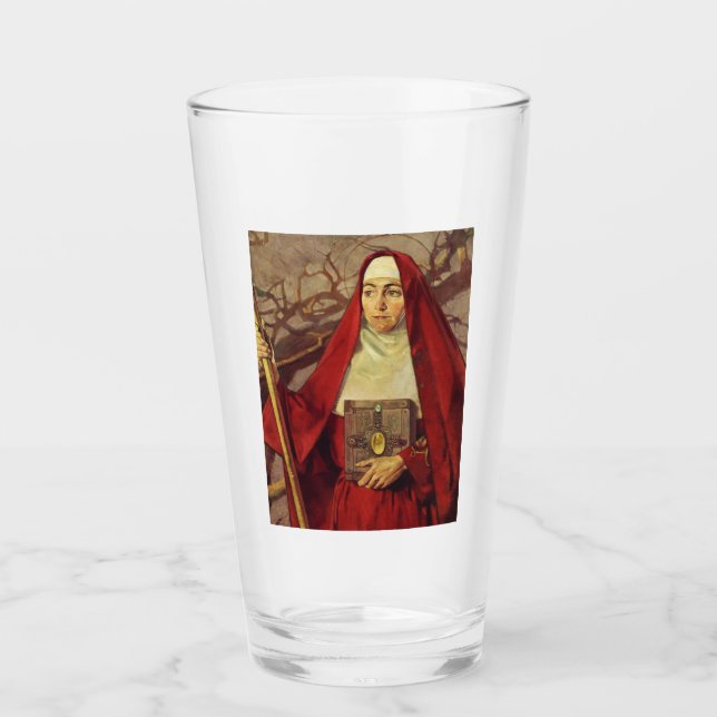 Saint Brigid of Kildare Celtic Flame Sacred Art Glass (Front)