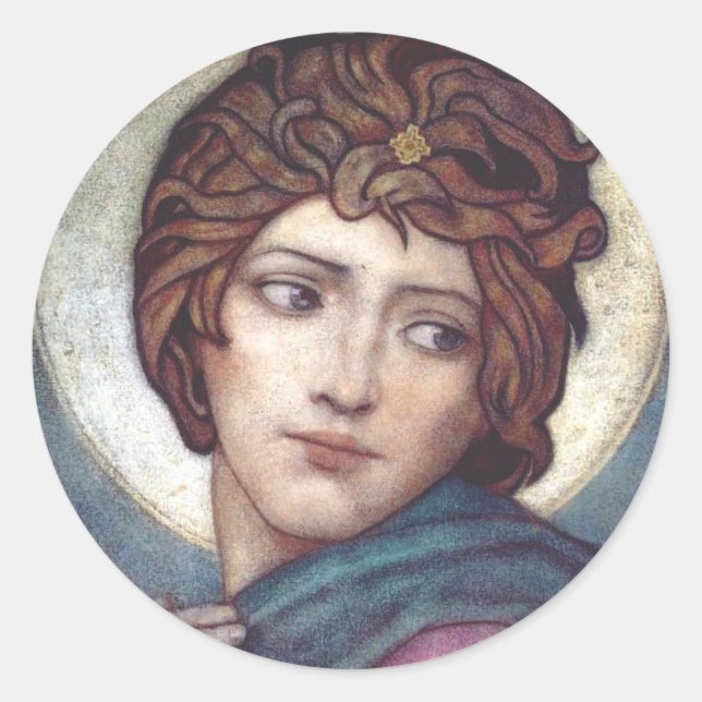 Saint Brigid of Kildare Classic Round Sticker (Front)