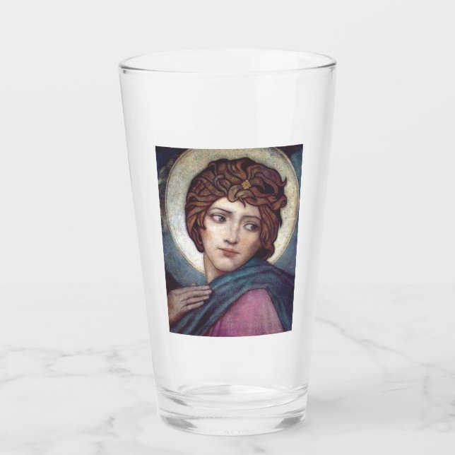 Saint Brigid of Kildare Sacred Celtic Art Glass (Front)