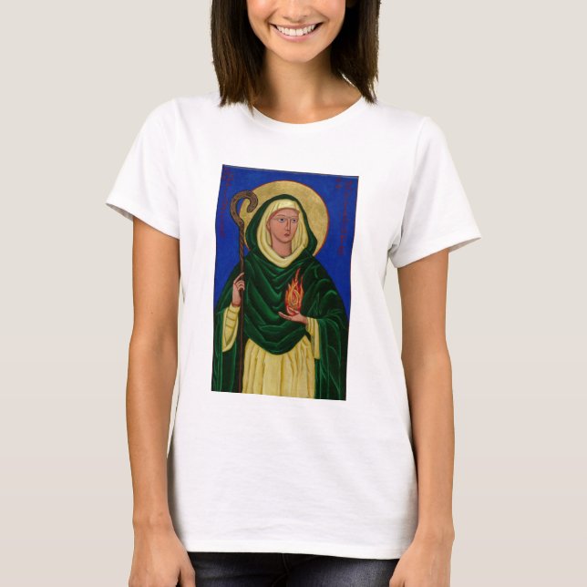 Saint Brigid with Holy Fire T-Shirt (Front)
