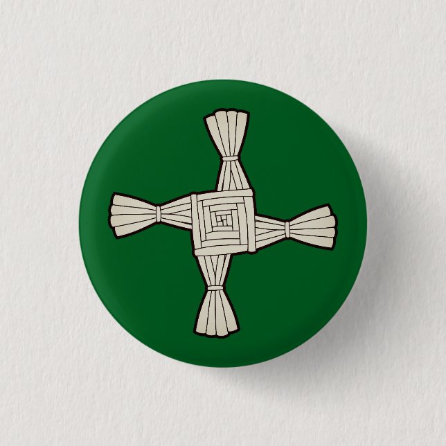 Saint Brigid's cross 3 Cm Round Badge (Front)