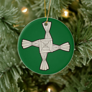 Saint Brigid's cross Ceramic Ornament